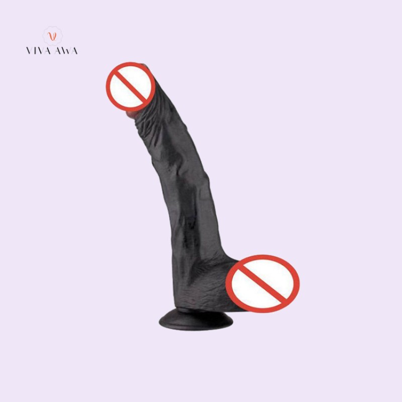10 Inches Black Dildo Sex Toy For Female