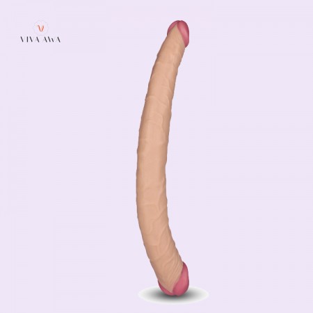 14Inch 36CM Double Ended Dildo Realistic Tapered Double Penetration Dong Lesbian Sex In India