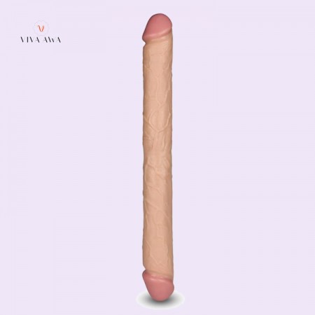 17Inch 43CM Double Ended Dildo Realistic Slim Flexible Double Dong Lesbian Sex In India