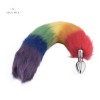 18 Inch Rainbow Tail Plug Tail Plug Steel Butt Plug India Anal Play