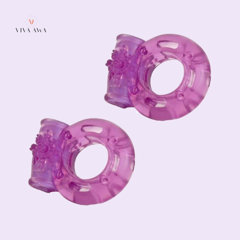 2 Pcs Vibrating Rings For Male Sex Toy