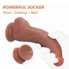 7 Inch Ultra Soft Lifelike Thick Body-Safe Silicone Dildo with Curved Shaft