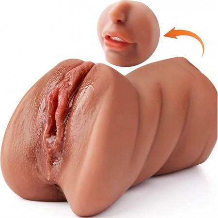 3 in 1 Realistic Textured Mouth Vagina and Tight Anus