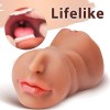 3 in 1 Realistic Textured Mouth Vagina and Tight Anus