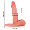 7.5 Inch Pink Boy Ultra Realistic Dual-Density Liquid Silicone Suction Cup Dildo with Balls