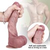 7.8 Inch Luxe Realistic Dual Density Liquid Silicone Suction Cup Dildo with Balls