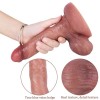 7.1 Inch Ultra Realistic Dual Density Liquid Silicone Strong Suction Cup Dildo with Balls 
