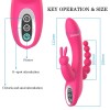 3 in 1 Rabbit Vibrator G Spot Clitoris Stimulation Clit Anal Stimulating Rechargeable