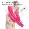 3 in 1 Rabbit Vibrator G Spot Clitoris Stimulation Clit Anal Stimulating Rechargeable