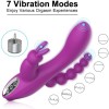 3 in 1 Rabbit Vibrator G Spot Clitoris Stimulation Clit Anal Stimulating Rechargeable