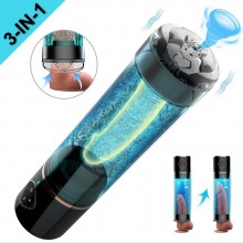 3 in 1 Automatic Penis Water Vacuum Pump India Penis Enlargement Rechargeable Male Masturbator With 5 Suction Power