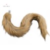 32" Brown Fox Tail Metal Plug India Tail Plug