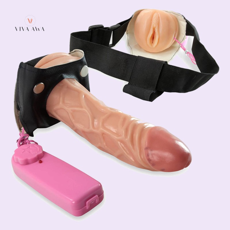 5.2Inch 13CM India Hollow Strap On Dildo Belt Dildo Vibrating With Vagina Buy Sex Toy India
