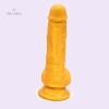 6.9 Golden Dildo With Suction Cup Artificial Penis Adult Sex Toys India