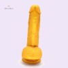 6.9" Golden Dildo With Suction Cup Artificial Penis Adult Sex Toys India