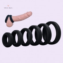 6 Different Size Cock Rings Set India Soft Medical Silicone Penis Ring Set for Men or Couples