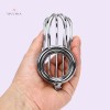 Chastity Cock Cage Lockable Stainless Steel Penis Cock Ring Sleeve Lock Sex Toys for Men 