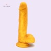 7.5" Golden Dildo With Suction Cup Artificial Penis Adult Sex Toys India