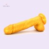 7.5" Golden Dildo With Suction Cup Artificial Penis Adult Sex Toys India