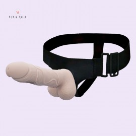 7.9Inch 20CM Lesbian Sex Toy Luxury Fantasy Penis Wearable Waist Belt Strap On Dildo India