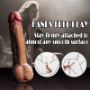 8.3Inch 21CM Realistic Brown Penis Cock Flexible Dildo Dual-Layer Liquid Silicone Buy Dildo Online India