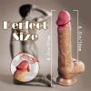 8.3Inch 21CM Realistic Brown Penis Cock Flexible Dildo Dual-Layer Liquid Silicone Buy Dildo Online India