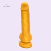 8.5" Golden Dildo With Suction Cup Artificial Penis Adult Sex Toys India