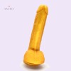 8.5" Golden Dildo With Suction Cup Artificial Penis Adult Sex Toys India