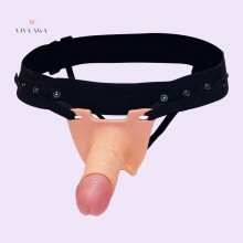 8.5 Inch 21.6CM Hollow Strap On Dildo Silicone Harness Dildo Thick Penis India Online