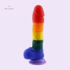 8.7Inch 22CM Rainbow Dildo Silicone Realistic Jumbo Dildo Lesbian Sex Toy India