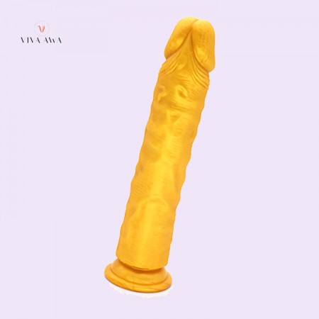 9.5" Golden Dildo With Suction Cup Artificial Penis Adult Sex Toys India