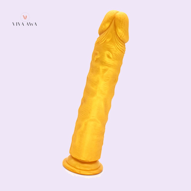 9.5 Golden Dildo With Suction Cup Artificial Penis Adult Sex Toys India