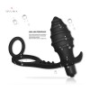 Vibrating Plug with Cock Ring 10 Speed Waterproof