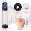 Automatic Penis Vacuum Pump With 4 Suction Intensities Stronger Bigger Erection India Male Penis Pump Enlarger LCD Screen Rechargeable 