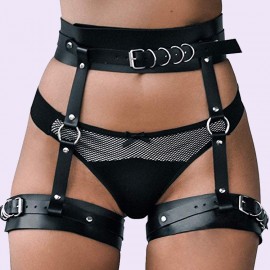 BDSM Leg Harness Caged Thigh Holster Garters Waist BDSM Leg Harness Caged Thigh Holster Garters Waist