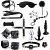 15 Pcs BDSM Sex Toys Bondage Restraints Kits Fetish Bed Restraints BDSM Tools for Beginners