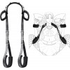 BDSM Toys Set with Handcuffs and Leg Straps Cuffs, Adjustable Wrist Thigh Restraint Ropes and Soft Tie Set