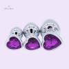 Jeweled Heart Metal Beginner Plug Set