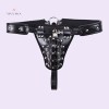 Chastity Belt Lock Cage Black G-String Underwear Briefs Bulge Pouch With Lock Cage