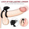 Cock Ring India Double Vibrating Ring Erection Enhancing Sex Toy for Man Couples