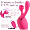Couples Vibrator India Breast Vegina Sucking Vibrator 8 Sucking Intensities 7 Vibrating Modes Double Brust Stimulation Adult Sex Toy