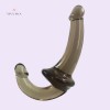 Crystal Double Ended Strapless Dildo Transparent Revolver Dildo Lesbian Sex In India