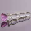 Big Anal Bead Butt Plug Gay Sex Toys For Woman Pink Heart Magic Stick Glass Dildo Masturbator