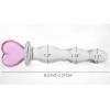 Big Anal Bead Butt Plug Gay Sex Toys For Woman Pink Heart Magic Stick Glass Dildo Masturbator