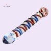Double Ended Headed Glass Dildo Crystal Fake Penis Colorful Anal Butt Plug Adult Product