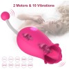 Female Masturbation India 2 in 1 Tongue Stimulator Vaginal Breast Nipple Massager Orgasm Adult Sex Toy 