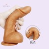 8.2 Inch 21CM Golden Realistic Dildo Penis Cock Online India Sex Toy