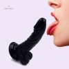 Jelly Dildo Dong Cock with Balls & Suction Cup Sexy Toy Female