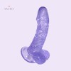 Jelly Dildo Dong Cock with Balls & Suction Cup Sexy Toy Female