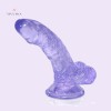 Jelly Dildo Dong Cock with Balls & Suction Cup Sexy Toy Female